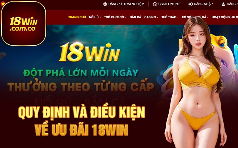 Quy định và điều kiện về ưu đãi 18Win 