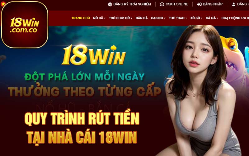 Quy trình rút tiền tại nhà cái 18Win 